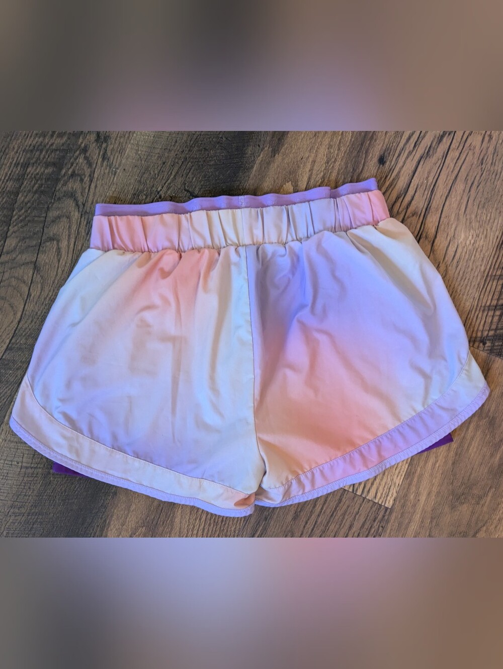 Sweaty Betty On Your Marks 2-in-1 Running Shorts Ombre Pastel Sunset Large - Picture 2 of 8